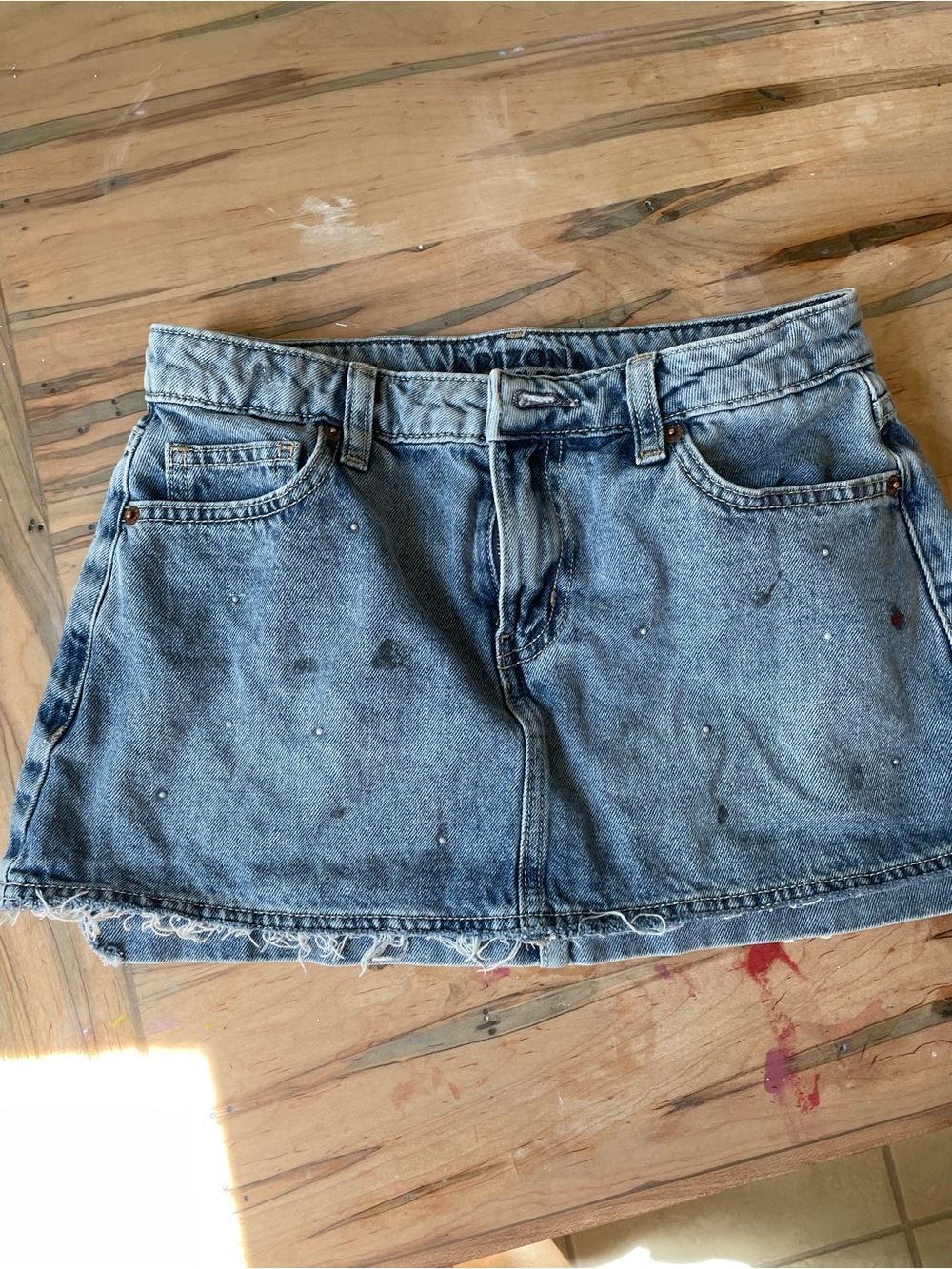 Arizona Jean Company Light Blue Denim Mini Skirt